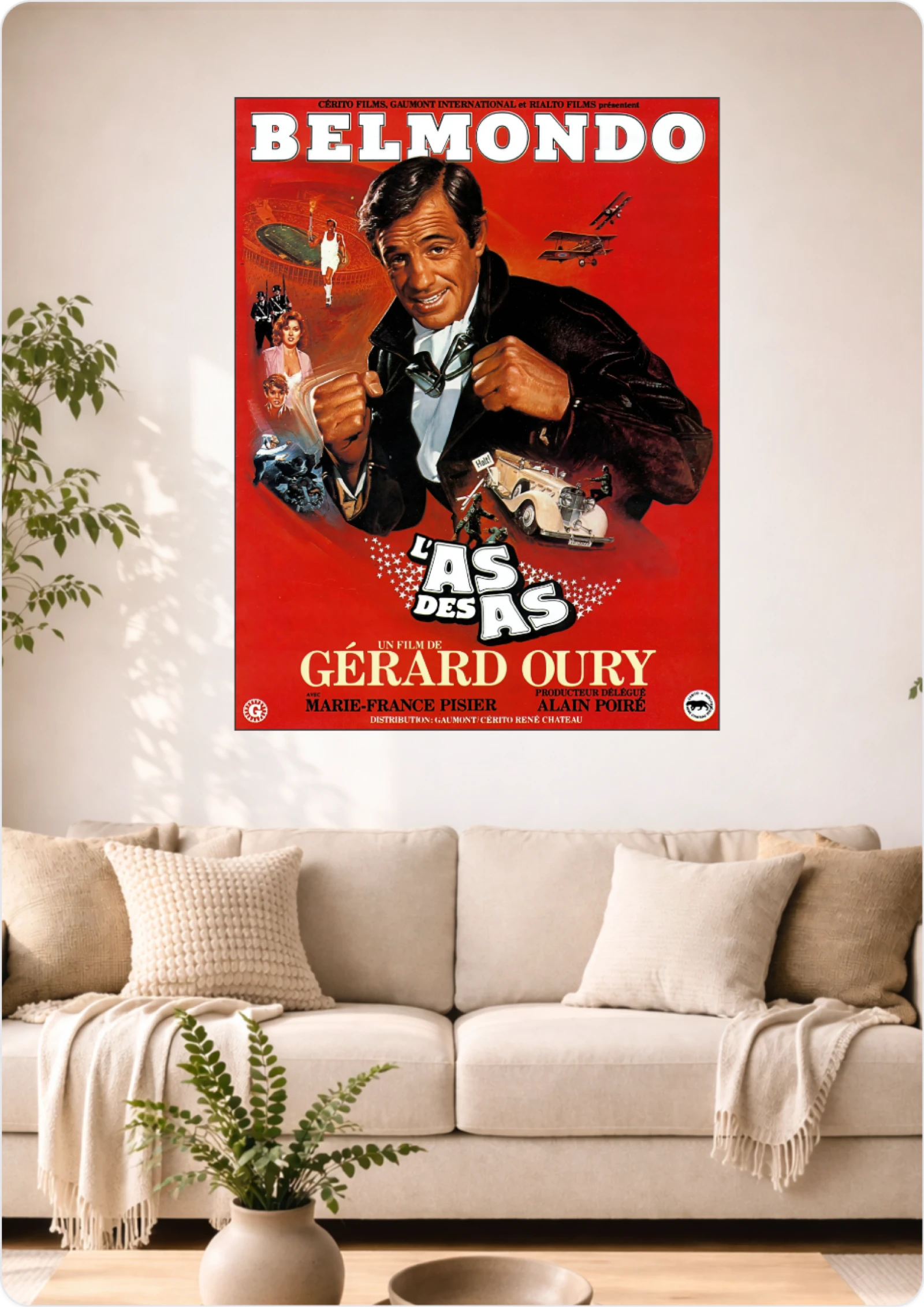 Affiche L’As des As – Le Grand Classique avec Jean-Paul Belmondo | Format A3 (29,7 x 42 cm)